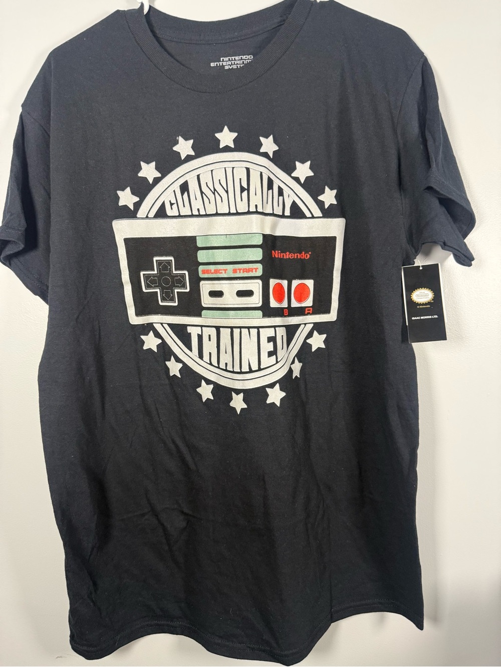Nintendo Black Retro NES Controller Graphic Tee